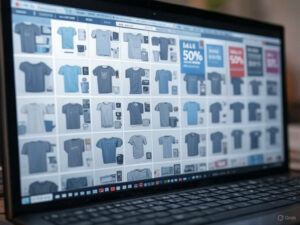 chaotic website showing overwhelming selection of bad corporate swag
