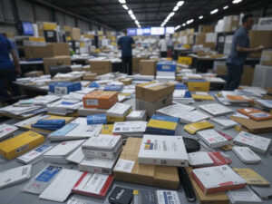 disorganized mailroom